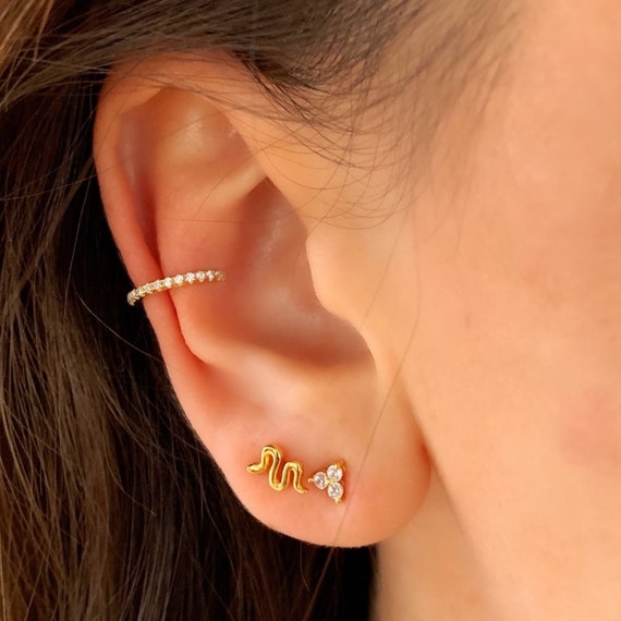 Tiny snake earring clearance