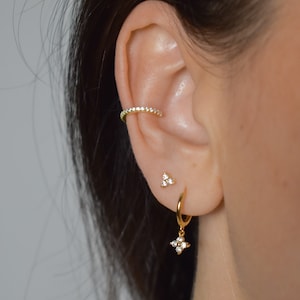 Tiny ear studs gold * Small ear studs * Gold CZ ear studs * delicate studs * minimalist * jewelry gold * earring gold * cz earrings silver