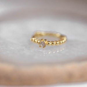 Dainty Hoop CZ * delicate CZ * Gold Earrings * Tiny Earrings * Sterling Silver * Gold Earring * Silver Earring * Huggie Hoop * tiny cz hoop