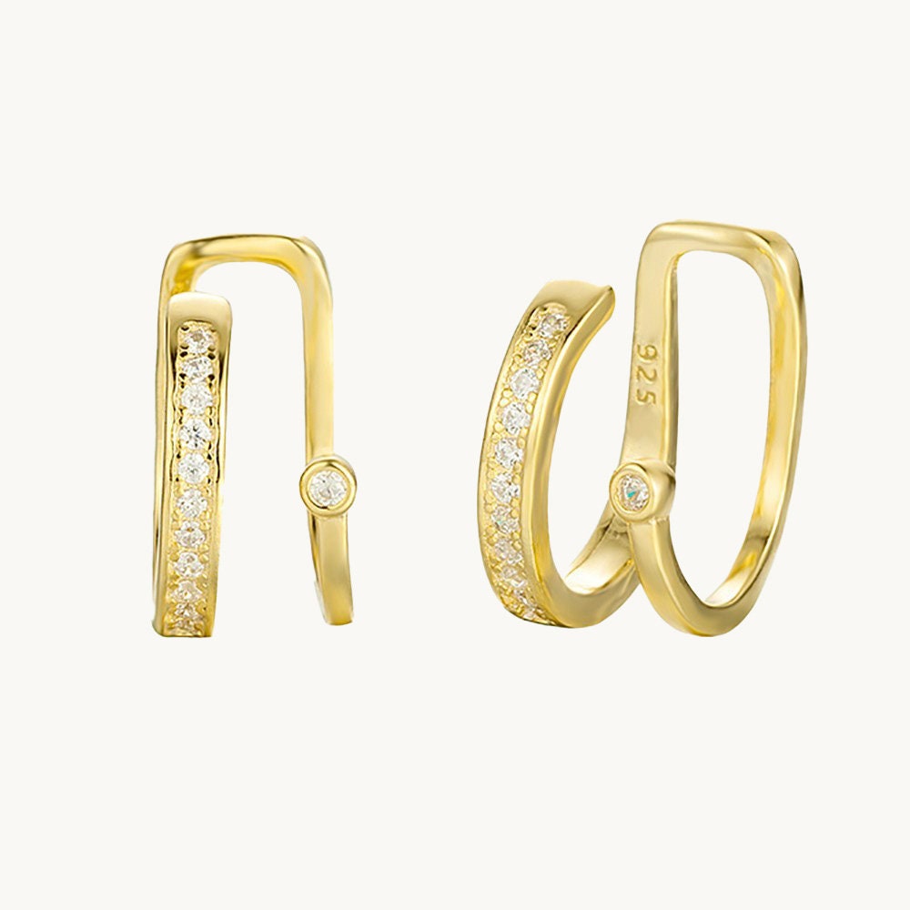 Ear Cuff Dainty Ear Cuff Gold CZ Ear Cuff Silver Tiny Etsy