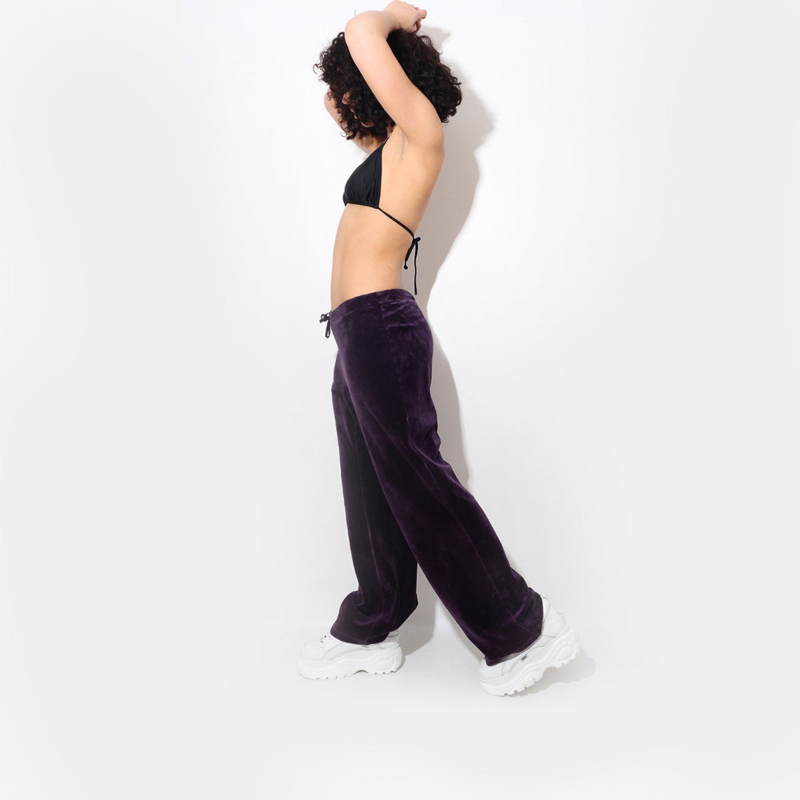 flare velour tracksuit