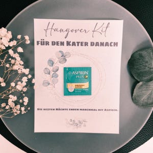 Hangover Kit/For the hangover afterwards/Party favor/Wedding/Bachelorette party/Party/Birthday/Gift/