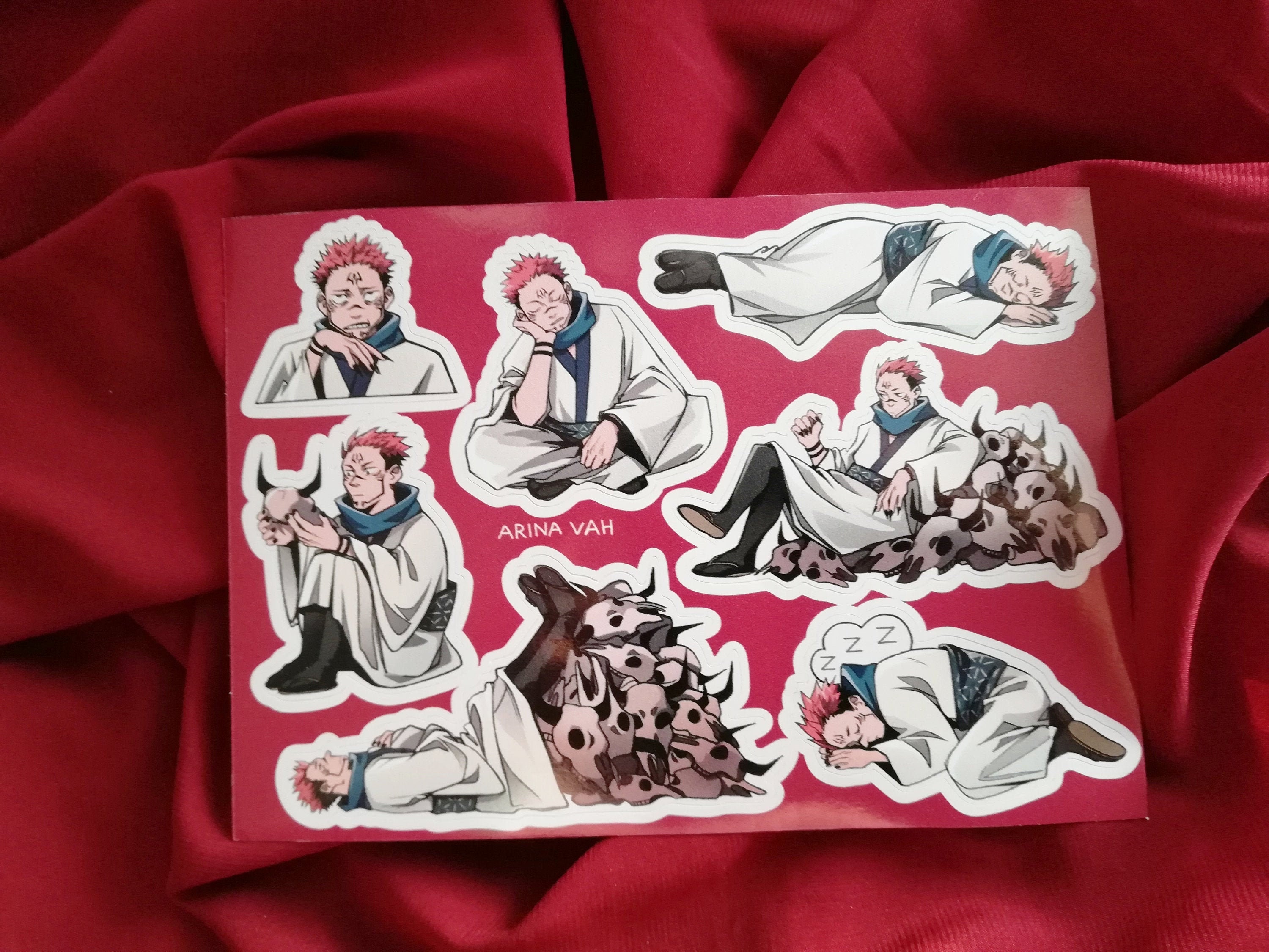 Jujutsu Kaisen vinyl sticker sheet A6 - bored sukuna