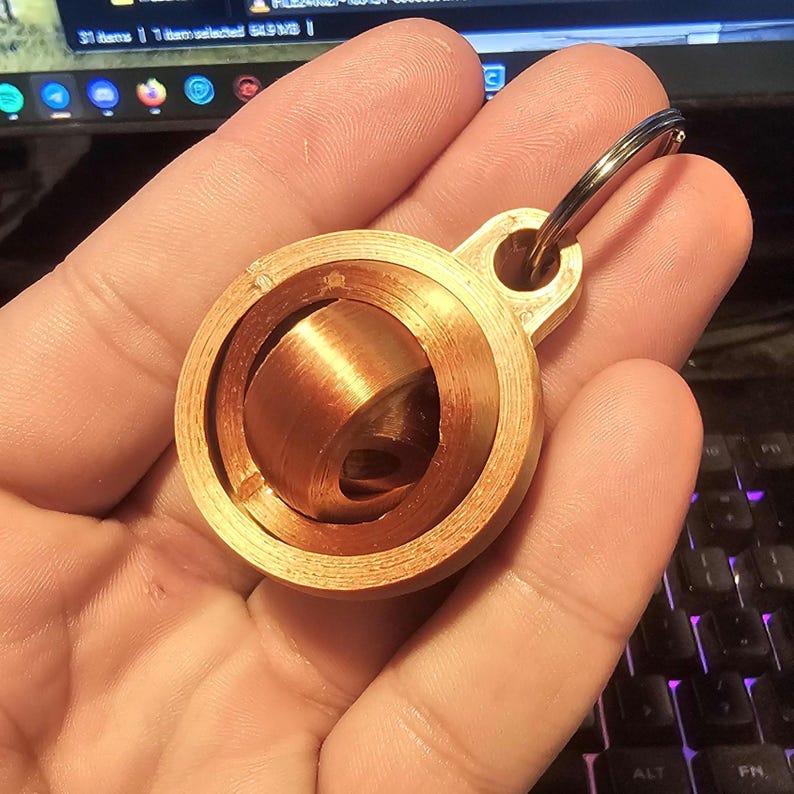 Fidget Gyroscope Keychain - Etsy