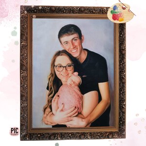 Family Portrait Hand-Painted Gift