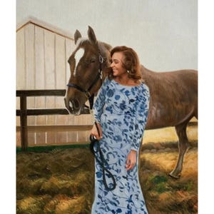 Regalos de caballos Arte de caballos Retrato de mascota personalizado a partir de una foto Pintura de caballo Retrato al óleo Regalo hecho a mano Retrato de caballo Monumento a los caballos