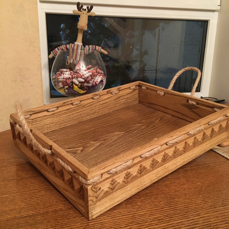 Tray Tray wooden Tray for the kitchen Carved tray Trays