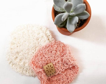 Handmade exfoliating shower Mitt, crochet washcloth, eco friendly