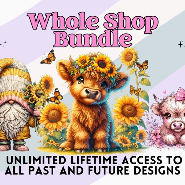 Whole Shop Bundle Clipart Shop, Unlimited Lifetime Access, Commercial Use
