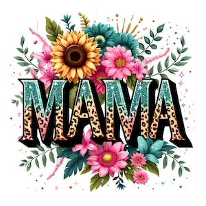 5 imagens Mama PNG fundo transparente Dia das Mães Clipart Download digital