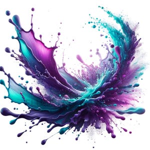 16 PNG Lila Teal Spritzer Clipart Kommerzielle Nutzung Transparenten Hintergrund