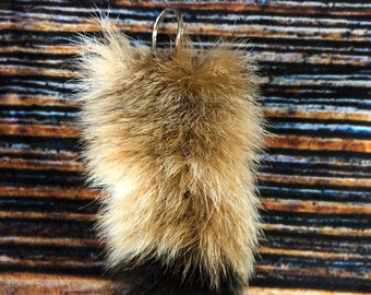 Tanned Canadian Lynx Tail Key Chain Odd Unique Christmas Gift Craft Purse Art supply backpack Purse Halloween