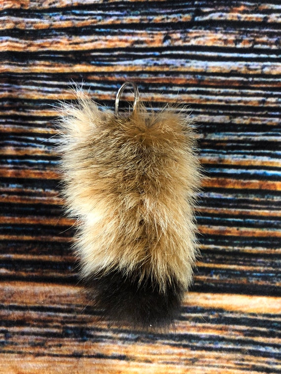 Tanned Canadian Lynx Tail Key Chain Odd Unique Christmas Gift Craft Purse Art supply backpack Purse Halloween