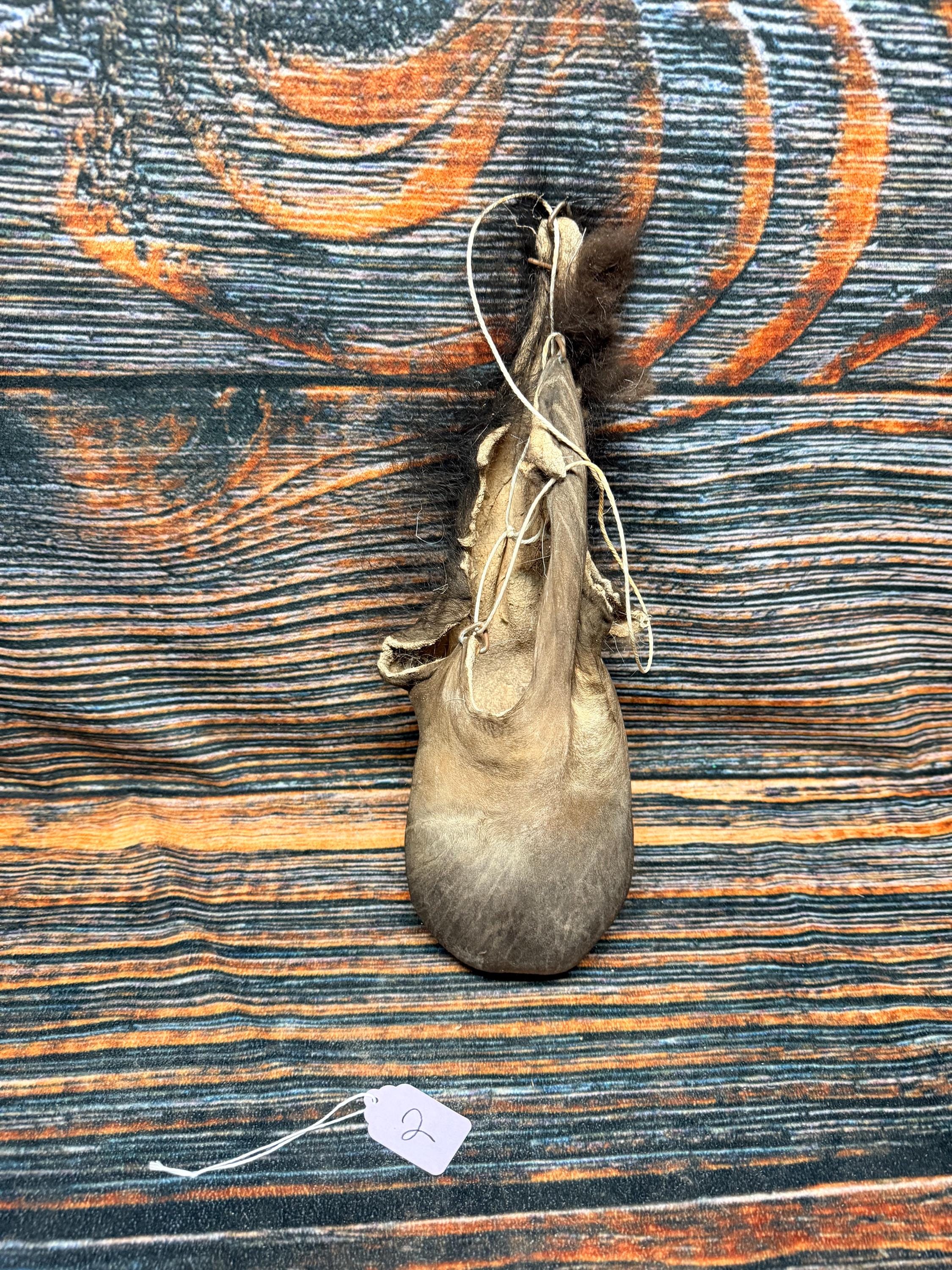 Buffalo scrotum real bison Ball bag oddity nutsack gag gift winter bag art  Odd man cave cabin decor conversation piece hide nut sack rare