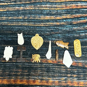 Real Drilled Water Buffalo Bone Beads Pendant Animal art craft supply beading Jewelry collection witch craft voodoo renaissance fair unique