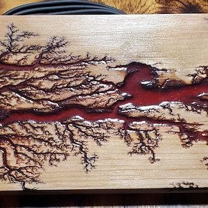 24&quot;W x 7 1/4&quot;H Fractal burn sign- red