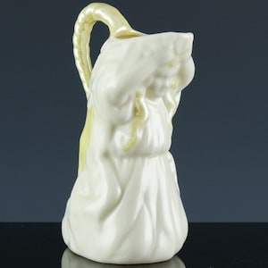 Lovely Vintage Irish Belleek Undine Water Nymph Figural Creamer Milk Jug Pitcher - 7th Mark 1980-1993