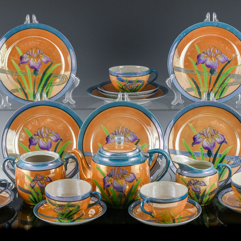 Luster Tea Set Lusterware Tea Set - Etsy