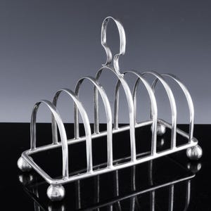 Very Fine Elegant Art Deco c1920s Antique English Silver Plated EPNS Toast Rack Letter Holder | Lots Of Silver Listed!