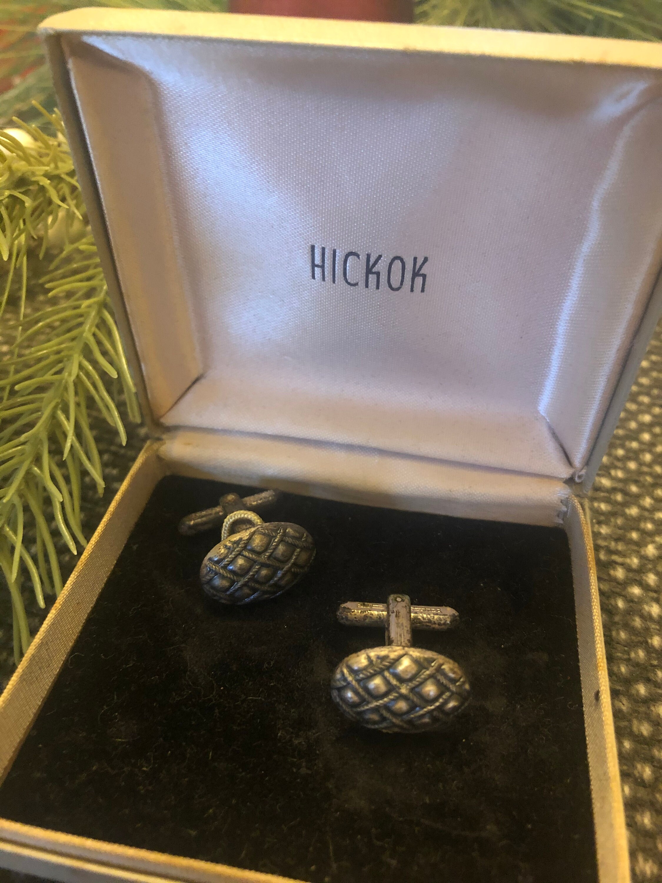 Vintage HICKOK Silver Cuff Links Etsy