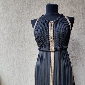 Coachella Style ,Macrame Dress Fringe • Festival Birthday Party Dress • Boho Shiny Outfit • Burning Man Clothing • Fringed Crazy Party