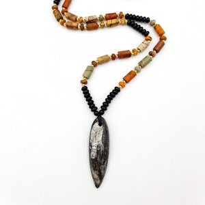 14k Yellow Solid Gold Necklace/Handmade Necklace/Gold& Onyx,Jasper Natural Stones/Jewelry Necklace/Gift Necklace Men-Women