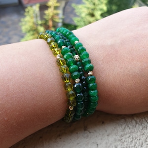 14k Gold Bracelet beads/Natural Stones Bracelet/ Jewelry for Men&#39;s and Women&#39;s/ Jewelry  with Gold Beads.