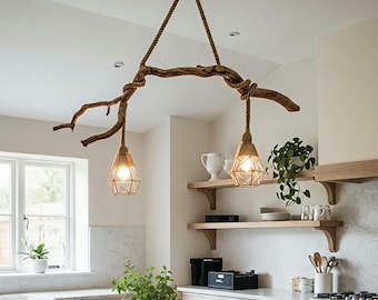 Houten plafondverlichtingsarmatuur – Hanglamp houten plafond gepersonaliseerd interieur