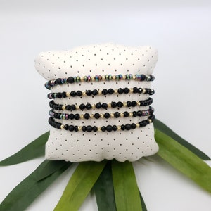 14K yellow solid Gold beads and natural Onyx & Hematite beads Bracelet / Gold Jewelry/Perfect Gift for Men&#39;s and Women&#39;s/Limited edition.