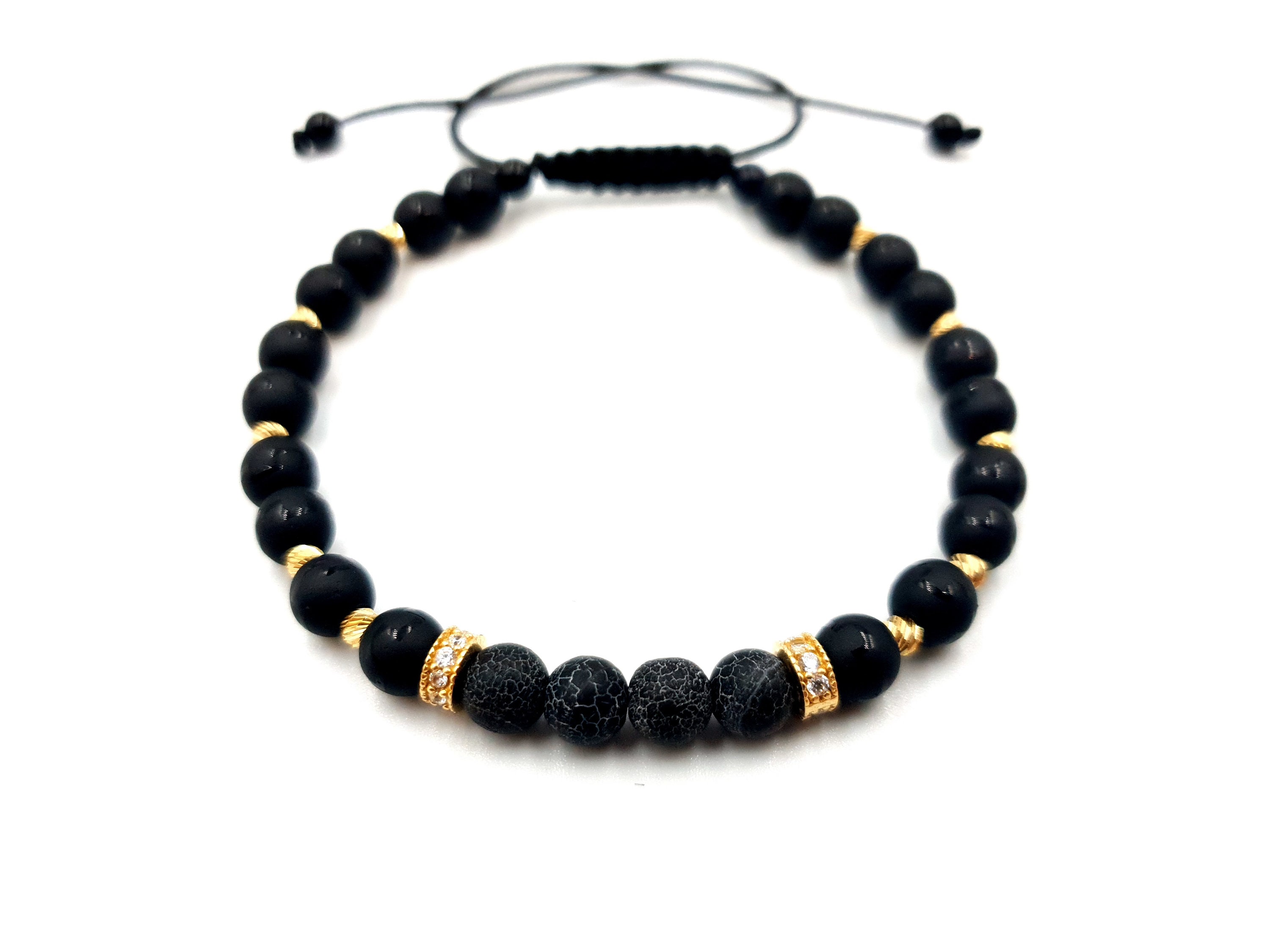 GOLD Bracelets/bracelet in 14kt Yellow SOLID Gold/beaded Etsy