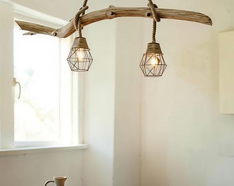 Drewniana lampa sufitowa, oprawa oświetleniowa do wystroju domu, lampa wisząca, lampa wisząca z drewna