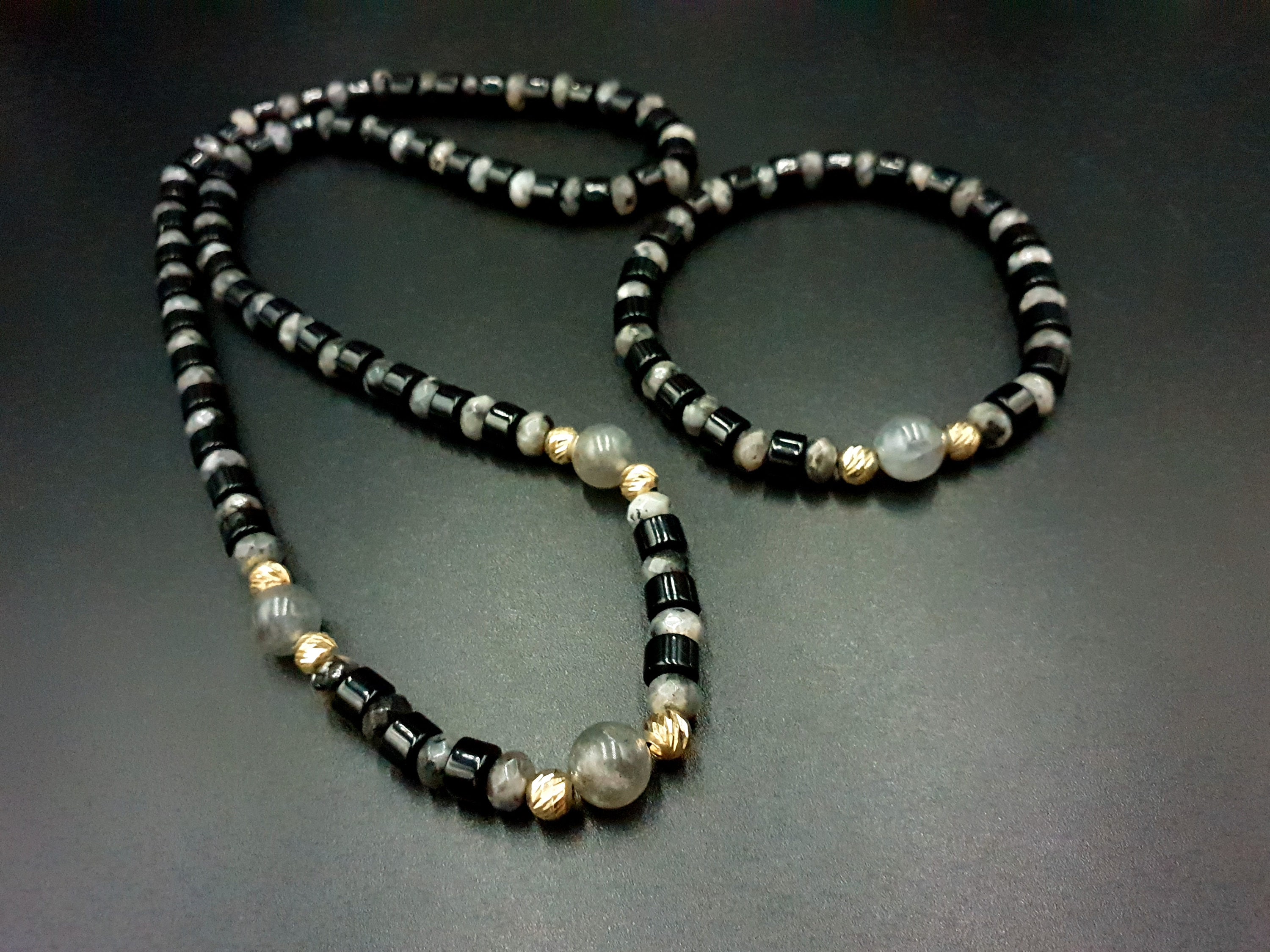 Set Bracelet necklace/set Bracelet and Necklace 14k Yellow SOLID Gold