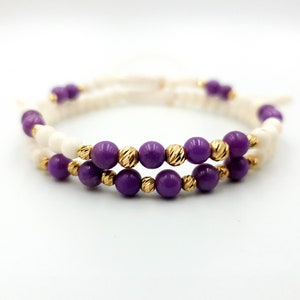 Jade Bracelet ,14K Solid Gold Bracelet with Natural Muscovite & Jade Beads | Unisex Gold Jewelry | Limited Edition | Customizable Gift