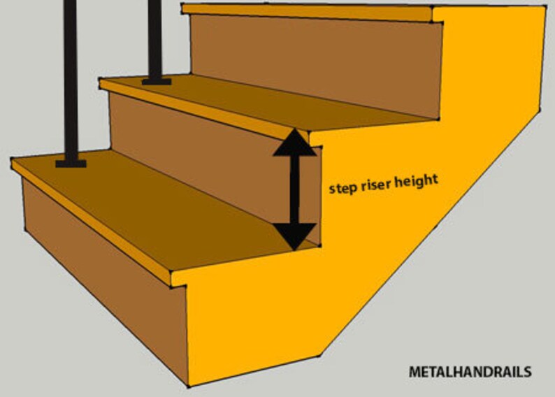 Geländer für vordere Stufen Treppe Aus massivem Eisenstahl 1 | Etsy