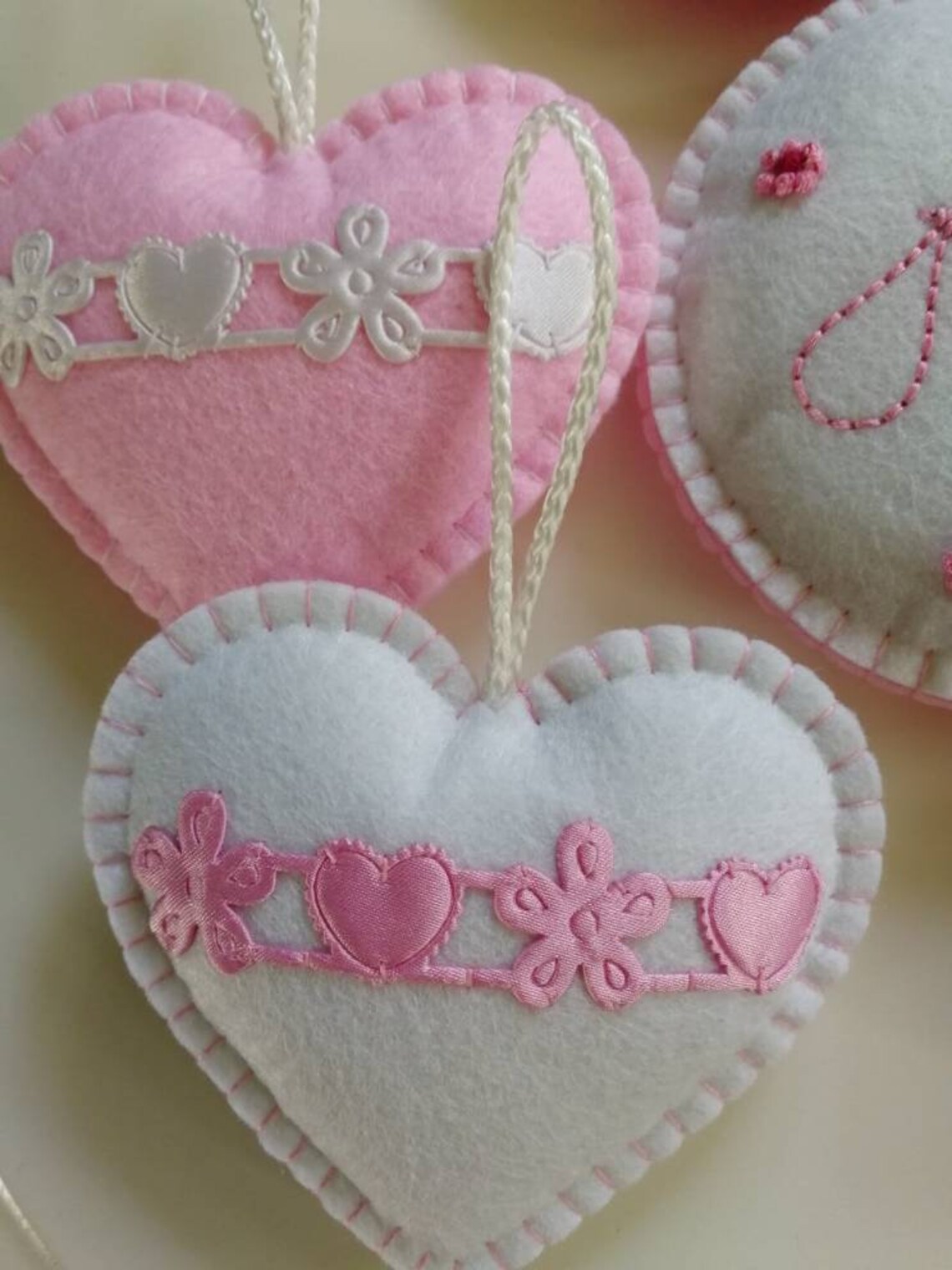 Personalized Felt ornaments Baby shower decoration set Hand Etsy