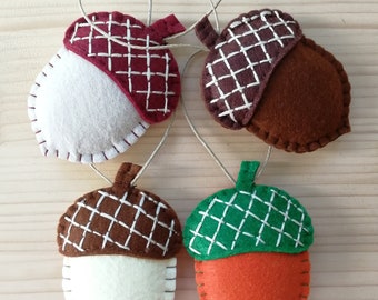 Felt acorns, Fall decoration, Autumn home decor