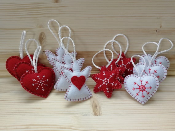 décoration de noël - coeur - flocons - joyeux Noël - fabrication française