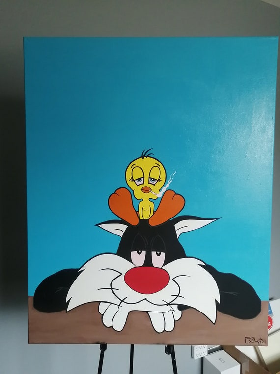 sylvester the cat smoking cigarettes and Tweety in LAST HUNGRY Part 2 Looney Tunes Sylvester The Cat