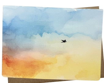 Sympathy Card, Miscarriage, Infant Loss, Watercolor Bird