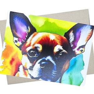 Chihuahua Card, Chihuahua Birthday Card (1 Premium Quality Folded Card, Blank Inside, 5X7 Inches) - 423