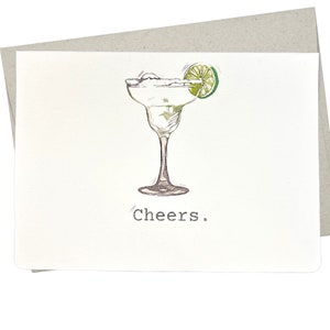 Margarita Greeting Card (7X5 Inches, Blank Inside) for Birthday, Anniversary, Party Invitation, Retirement Cards, or to Celebrate Life - 232