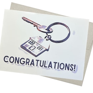 Congratulations on New Home or Apartment Greeting Card with Envelope (5X7 Inches and Message Inside) Housewarming card - 23