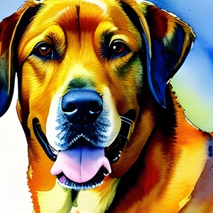 Labrador Retriever Card, Yellow Lab Birthday Card (1 Premium Folded Card, Blank Inside, 5X7 Inches) - 489
