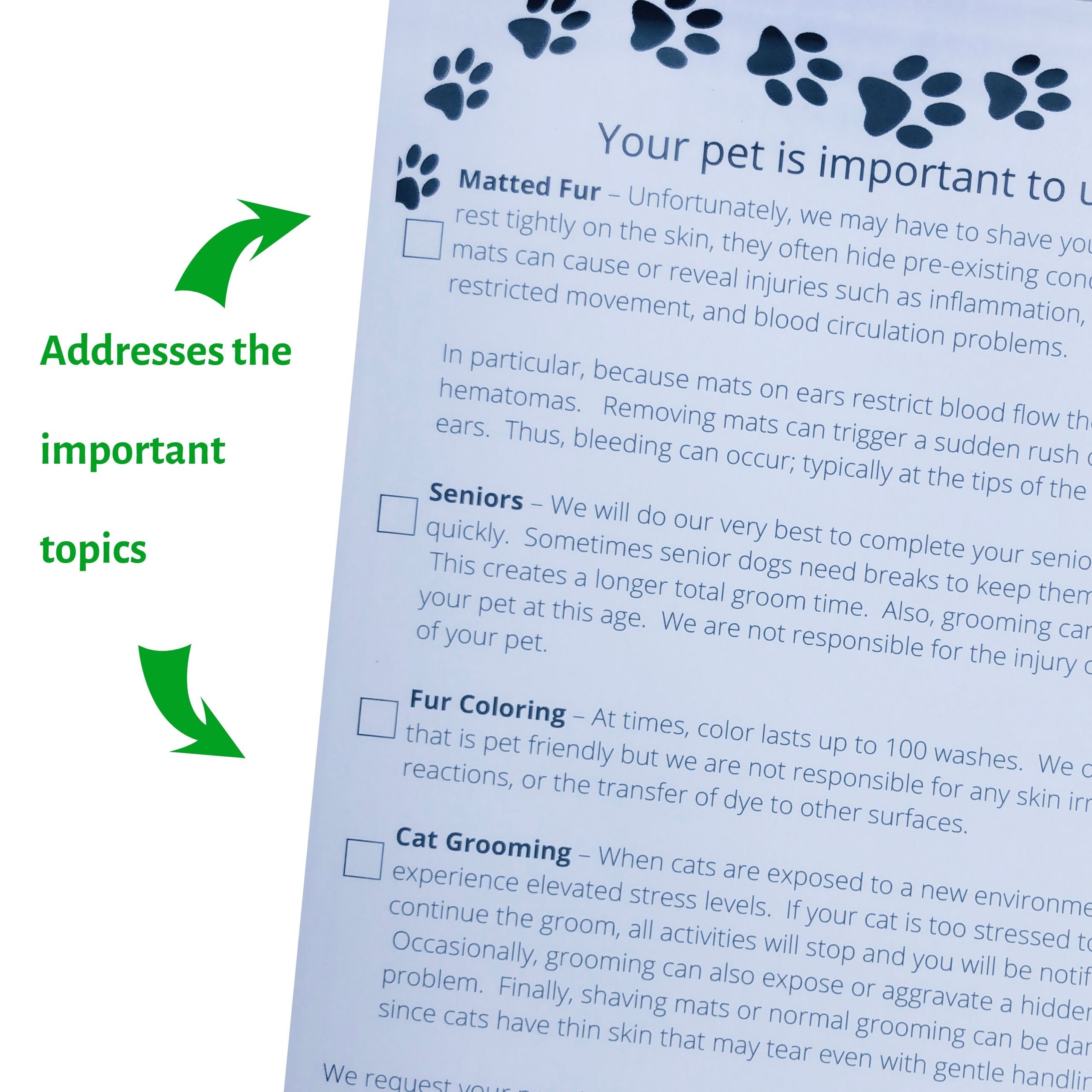 Dog Groomer Release Forms 100 per Pad for Matted Fur Etsy UK