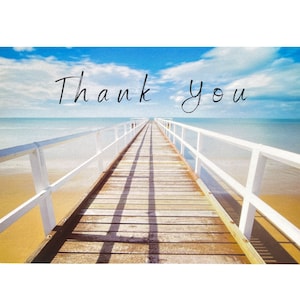 Beach Funeral Sympathy Thank You Cards with Envelopes (24 Pack, 4.25 X 6 Inches) Bereavement Message Inside