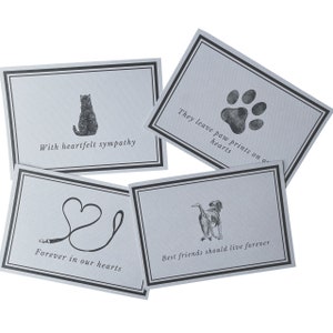 16 Pet Sympathy Cards with Envelopes (4.25 X 6 Inches) for dog groomers,pet grooming, veterinarians, vets, boarding