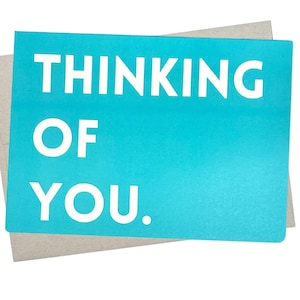 Thinking of You Card (7X5 Inch and Blank Inside for All Occasions) - 934
