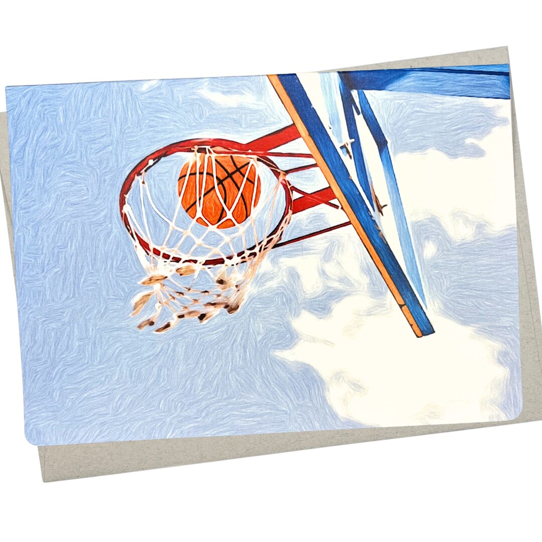Basketball Card (1 Premium Card, 5X7 Inch) Blank Inside for All ...
