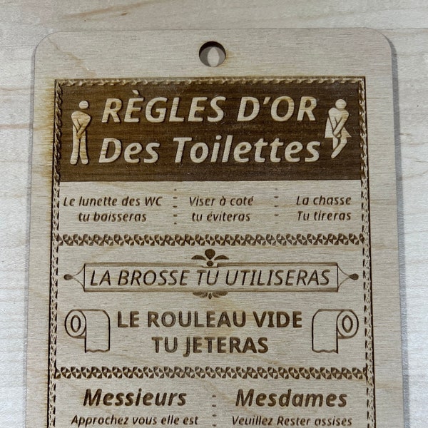 Les règles d'or des toilettes