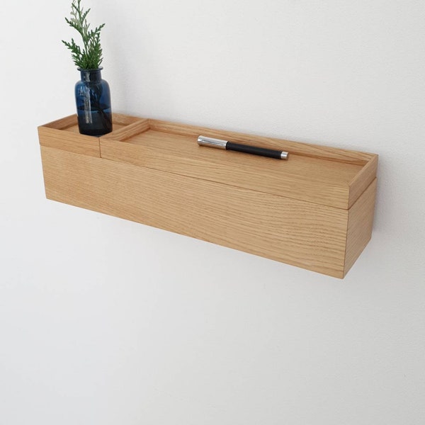 Floating console table -floating shelf - floating wall cabinet - entryway organizer